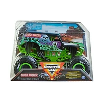 Monster Jam, Monster truck Grave Digger officiel (vert/noir), véhicule en métal moulé à collectionner, échelle 1:24