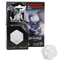 Dungeons and Dragons Dicelings, monstre-dé de collection D&D dragon blanc, figurine de dragon