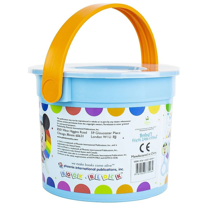 Disney Baby - Baby's First Look and Find - 8 Books in a Bucket and a Rattle for Baby!