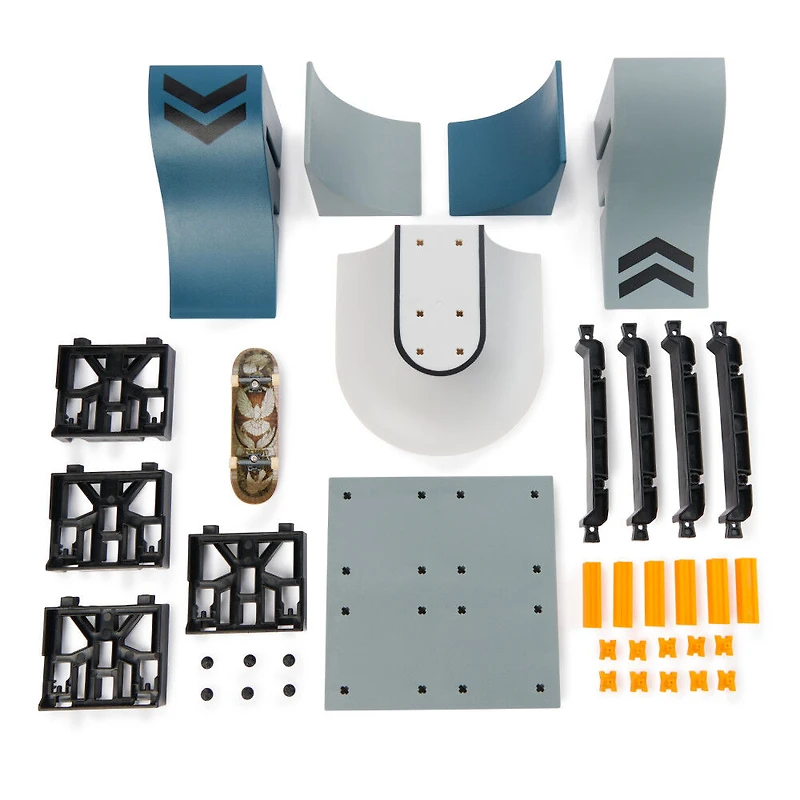 Tech Deck, Speedway Hop, X-Connect Park Creator, Coffret rampe personnalisable à construire avec fingerboard exclusif