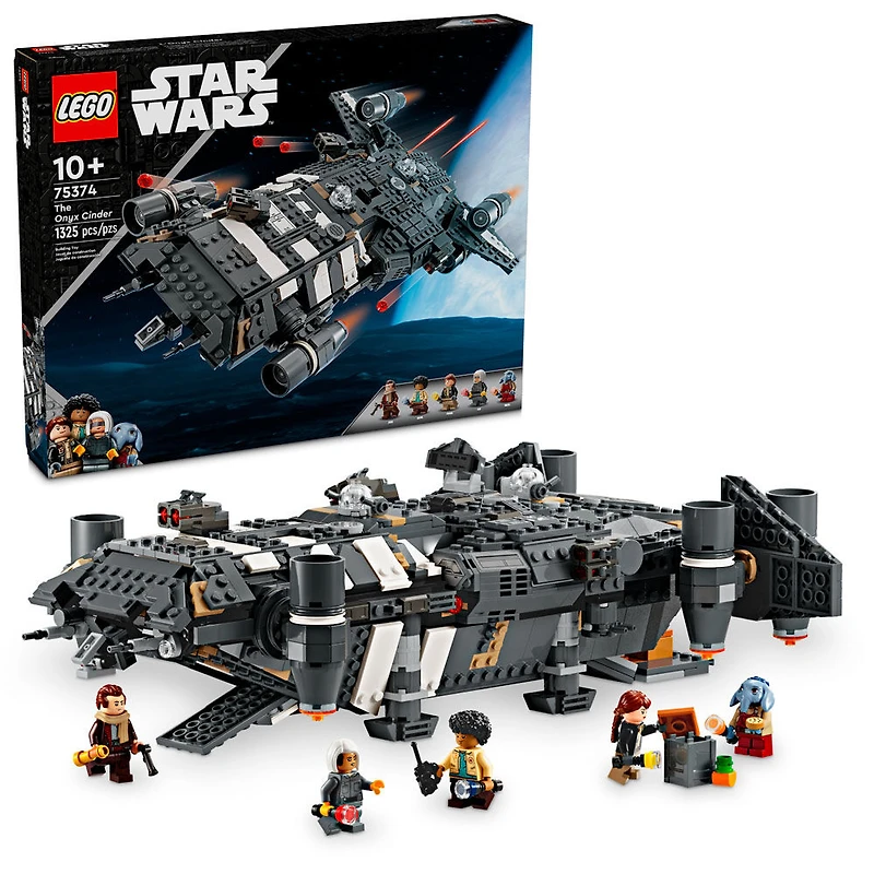 LEGO Star Wars: Skeleton Crew The Onyx Cinder Building Set, Star Wars Toy for Kids with 5 Minifigures, 75374