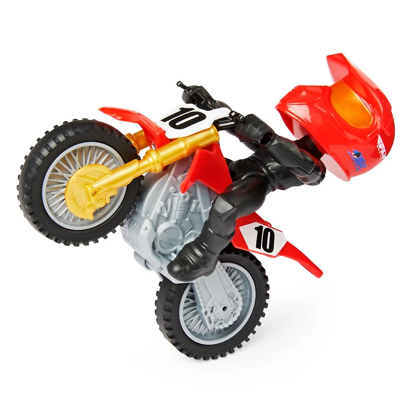 Supercross, Race and Wheelie Bike, Moto collector authentique de Justin Brayton, jouets pour enfants à l'échelle 1:18