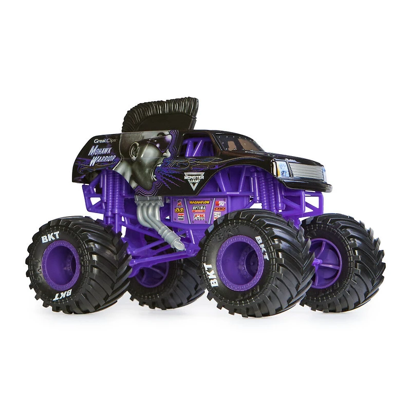 Monster Jam, Monster truck Mohawk Warrior officiel, véhicule en métal moulé à collectionner, échelle 1:24