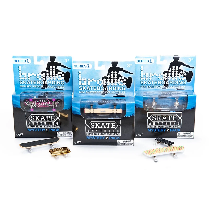 Braille Skateboarding Mini Skateboard Collectible 2 Pack  - English Edition