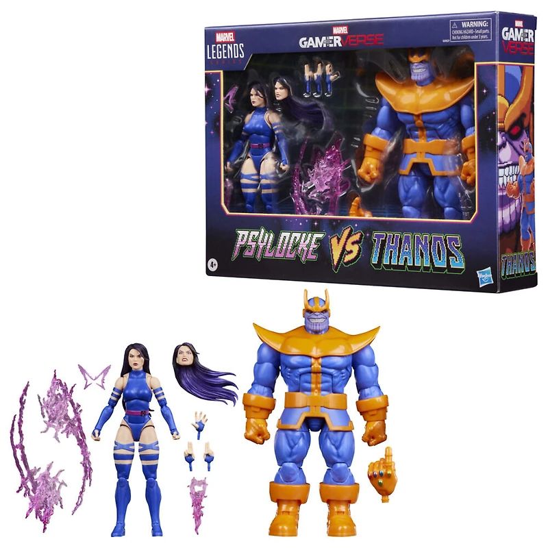 Marvel Legends Series Gamerverse Psylocke contre Thanos, figurines de collection
