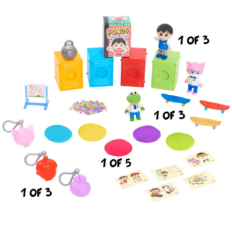 Casiers de Surprises Empilables de Ryan's World, Cinq Casiers Remplis de Surprises - Édition anglaise