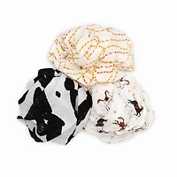 Red Rover - Cotton Muslin Swaddle 3 Pack - Howdy Horse