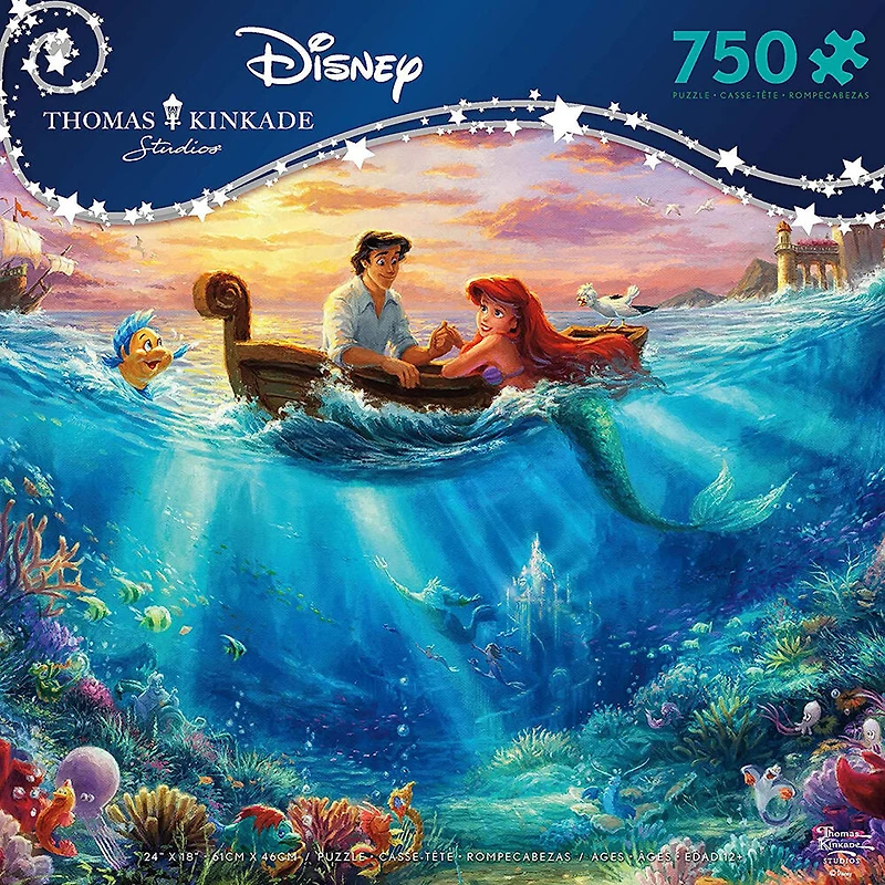 Ceaco Thomas Kinkade -  Little Mermaid Falling in Love 750 Piece Puzzle - English Edition