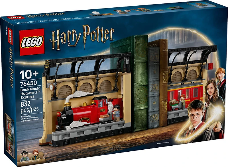 LEGO Harry Potter Le Coin Lecture : le Poudlard Express, Jouet Magique pour Enfants, Serre-Livre à Construire 76450