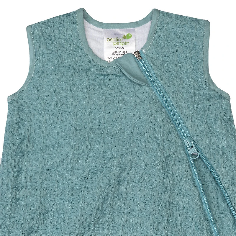 Perlimpinpin-Sac de nuit en mousseline gaufré  1.0 TOG-Sarcelle-18-36m