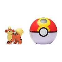Pokémon - Clip 'N Go - Caninos (Growlithe) et Bis Ball (Repeat Ball)