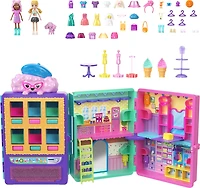 Polly Pocket-Collection bonbon-Coffret avec 2 poupées (8 cm), distributeur, plus de 35 accessoires