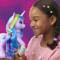 My Little Pony : Raconte ton histoire Styles arc-en-ciel Izzy Moonbow, figurine de licorn - Édition anglaise