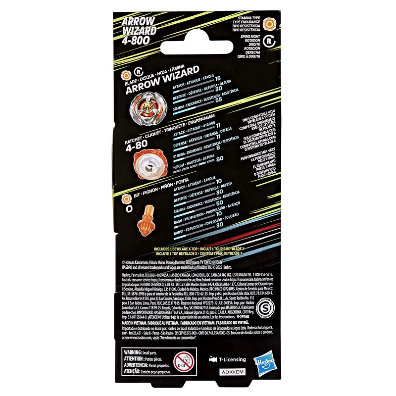 Beyblade X Arrow Wizard 4-80O Booster Pack Set