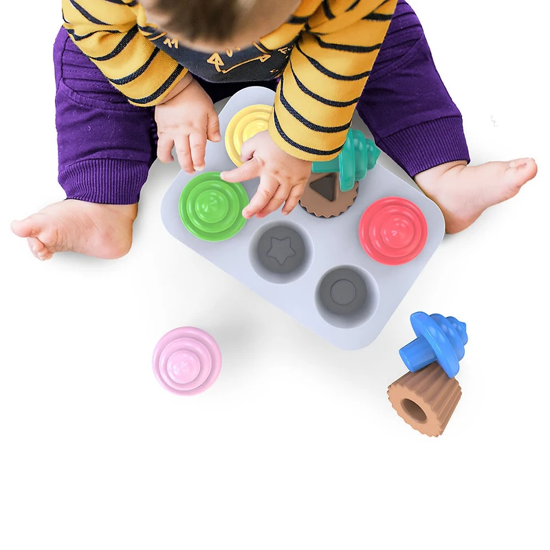 Bright Starts Sort & Sweet Cupcakes Shape Sorting Activity Toy​