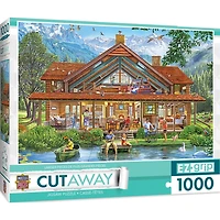 1000PC EZgrip Cut-Away "Camping Lodge" De Plus Grandes Pièces 1000 Pièces Casse-Tête