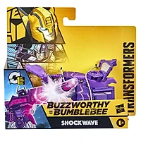 Transformers Buzzworthy Bumblebee Toys 1-Step Changer Shockwave Converting Action Figure