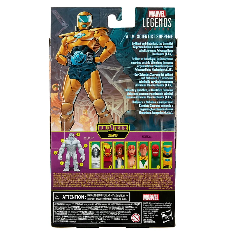 Marvel Legends Series, figurine de collection A.I.M. Scientist Supreme de 15 cm, 1 accessoire et 1 pièce Build-a-Figure