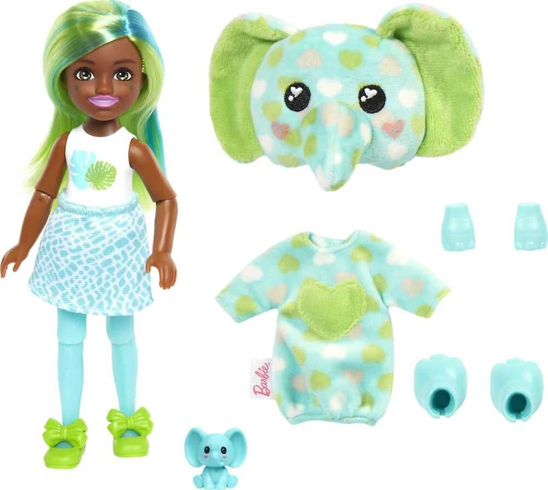 Barbie Chelsea Cutie Reveal Série Jungle-Poupée éléphant