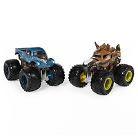 Monster Jam, Monster trucks Horse Power vs Whiplash officiels qui changent de couleur en métal moulé, échelle 1:64