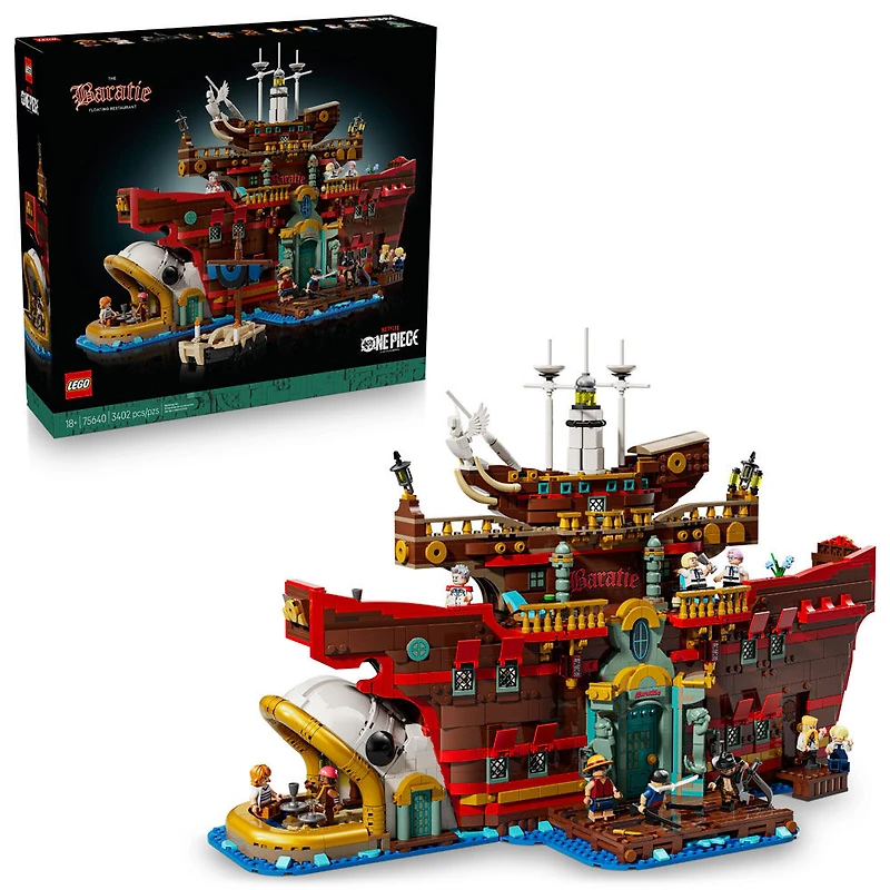 LEGO ONE PIECE The Baratie Floating Restaurant 3D Puzzle for Adults, 18+ - 75640