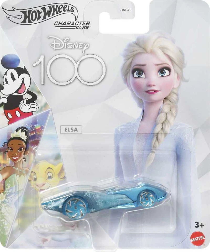 Hot Wheels Disney 100 Frozen Elsa Character Car, 1:64 Scale