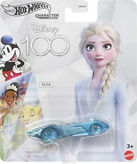 Hot Wheels Disney 100 Frozen Elsa Character Car, 1:64 Scale