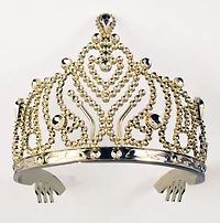 Diadème - Plastique avec Peignes Or