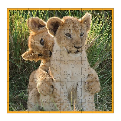 WWF 100 pc. Puzzle - Lion Cubs - Édition anglaise