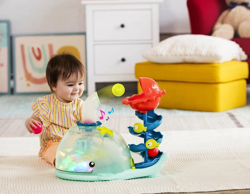Jouet musical aux balles sautillantes, Poppity Whale Pop, B. toys