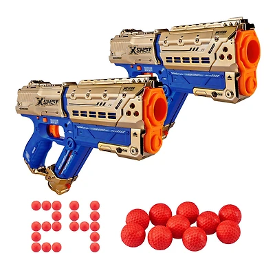 Fusil à cartouches 2PK Meteor édition Chaos Royale X-Shot (24 cartouches) - Notre exclusivité