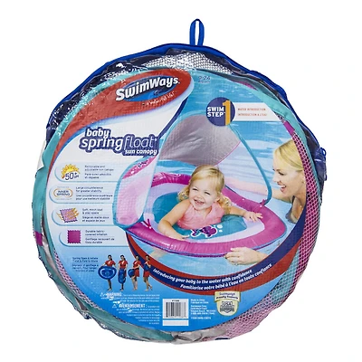 SwimWays, Bouée et pare-soleil Baby Spring Float - Poisson rose