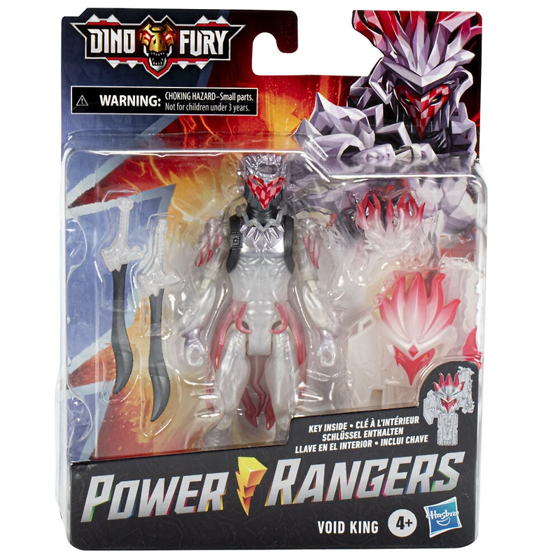 Power Rangers Dino Fury Void King Action Figure Toy with Dino Fury Key