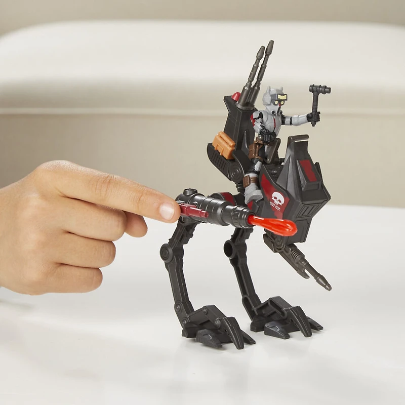 Star Wars Mission Fleet Expedition Class, Tech (Bad Batch), Embuscade en AT-RT, figurine de 6 cm avec véhicule