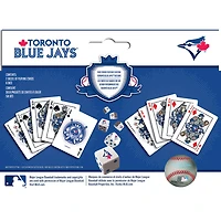 Masterpieces Puzzle Company Toronto Blue Jays ensemble de deux jeux de cartes et de dés jeu de cartes