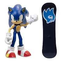 Figurines Sonic 4 pouces - Sonic Moderne avec planche à neige