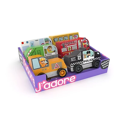 J'Adore Assortiment Vehicules De Ville - 1 par commande, la couleur peut varier (Chacun vendu séparément, sélectionné au hasard)