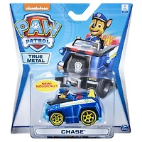  PAW Patrol, Véhicule Chase en métal True Metal à collectionner, Série Classique à l'échelle 1:55 
