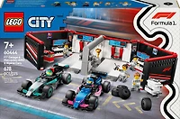 LEGO City F1 Garage & Mercedes-AMG & Alpine Cars Toy - Model Race Car Building Toy Playset - 60444