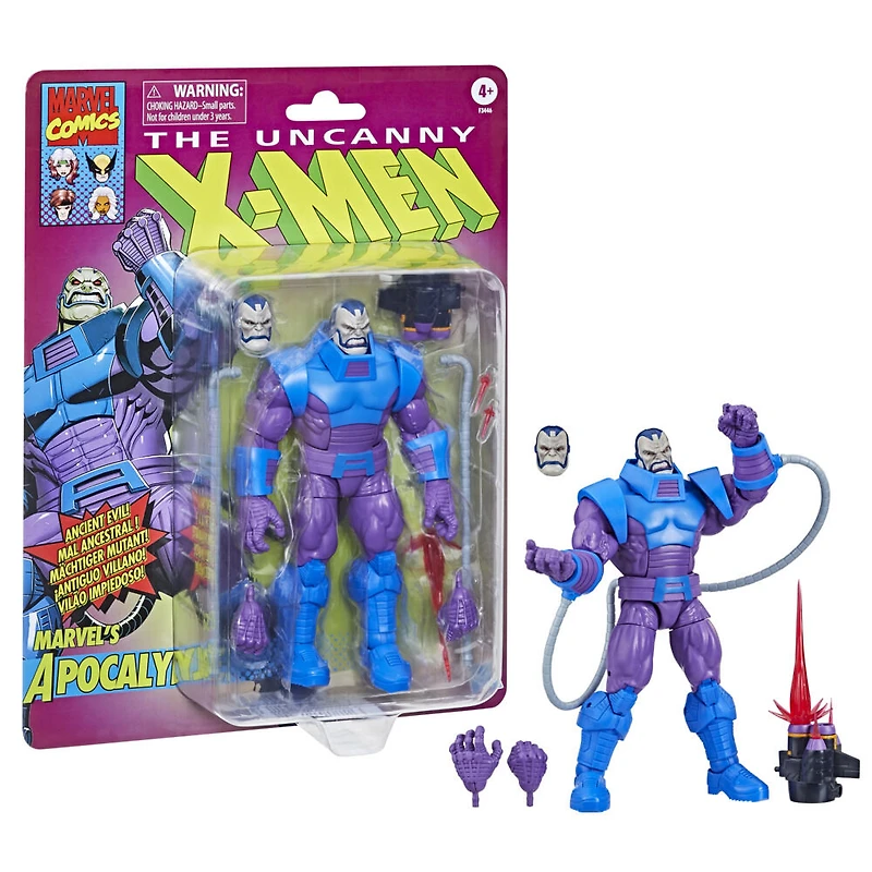 Marvel Legends Series, The Uncanny X-Men, figurine Marvel's Apocalypse rétro de 15 cm, inclut 8 accessoires