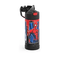 Bouteille isotherme en acier inoxydable FUNtainerMD avec paille, Spider-Man, 414ml