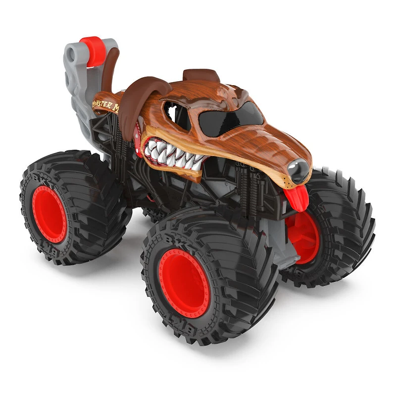 Monster Jam, Monster truck Monster Mutt officiel, véhicule en métal moulé, série Ruff Crowd