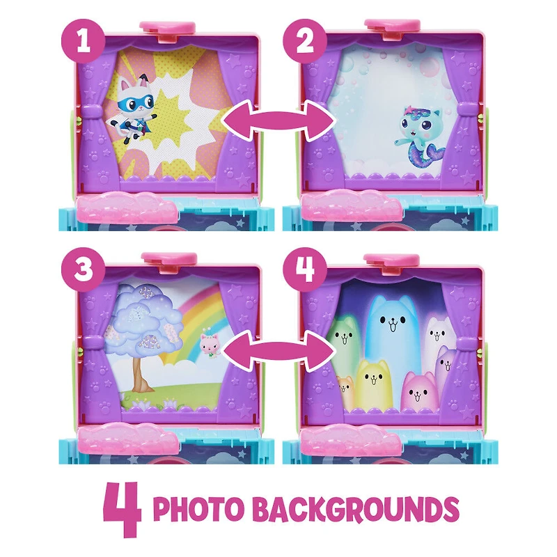 Gabby's Dollhouse, Coffret de jeu transportable Dressing arc-en-ciel avec poupée Gabby