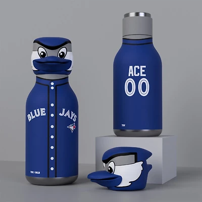 Bouteille en acier inoxydable 3D de 16 onces avec la mascotte des Blue Jays de Toronto de la MLB