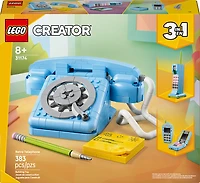 LEGO Creator 3en1 Le Téléphone Rétro, Jouet Rétro des Années 1960, Transformable en Téléphones des Années 1980 ou 2000 31174