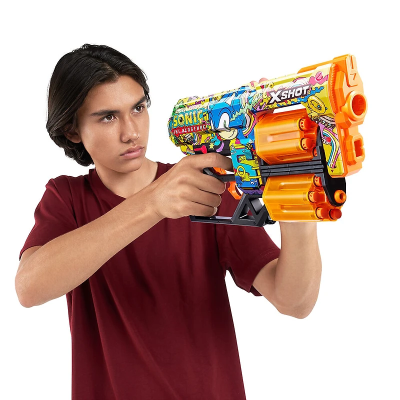 XSHOT Skins Dread Blaster - Hyper Spike Skin (12 Darts) by ZURU
