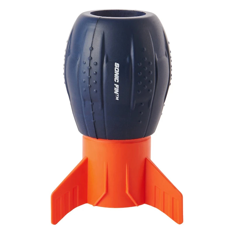 Ballon Aerobie Super Sonic Fin Catch, ballon de football américain aérodynamique et souple Russell Wilson, bleu/orange