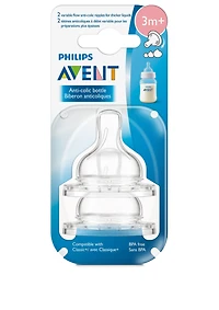 Biberon anticoliques de Philips Avent, Tétine à débit rapide, 2 pq, SCF425/27