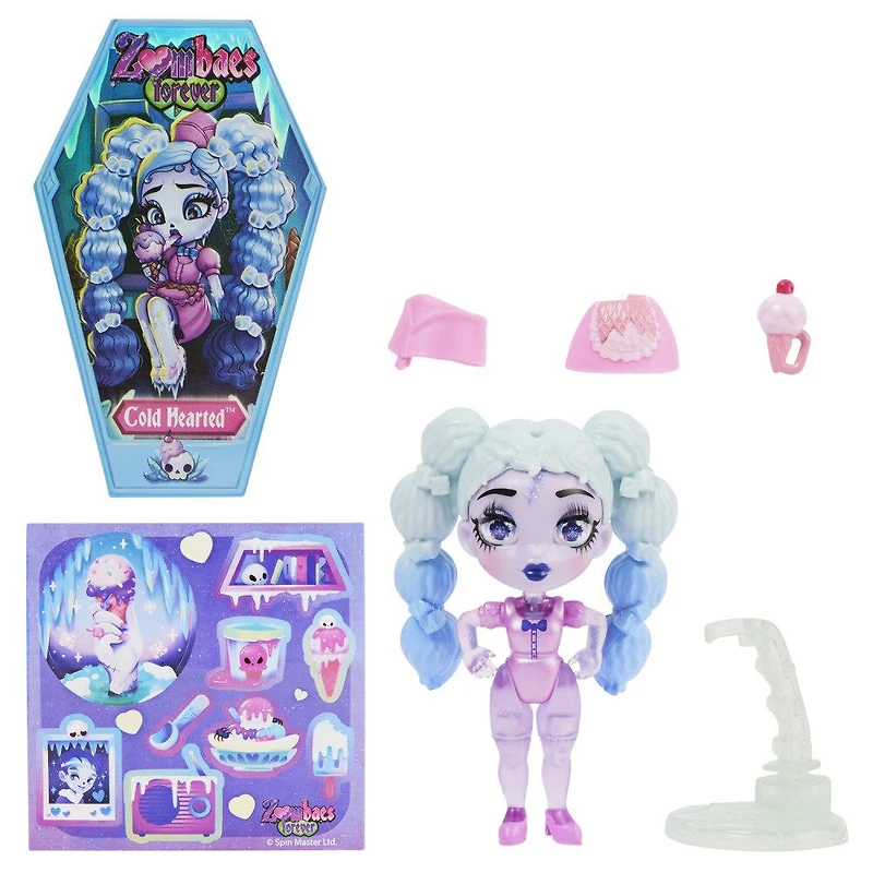 Zombaes Forever, Surprise Collectible Figure with Doll Accessories and Coffin (Styles May Vary), 3.5-inch