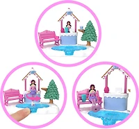 Barbie-Patinoire Mini BarbieLand-Coffret poupée, mobilier et accessoires